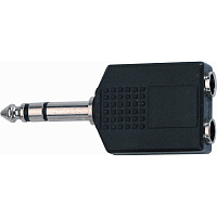 QUIK LOK AD76 адаптер, 2 входа Stereo Jack 6.3mm (1/4') на 1 Stereo Jack 6.3mm (1/4')