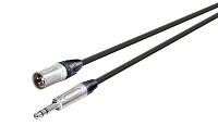 ROXTONE NMXJ240/5 Кабель микрофонный XLR папа  6.3 мм джек стерео, длина 5 метров