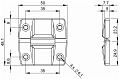 Adam Hall 2508  Петля накладная с ограничителем раскрытия, 50х46 мм