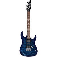 IBANEZ GRX70QA-TBB электрогитара HSH с тремоло и кленовым топом, цвет синий