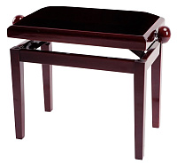 GEWA Piano Bench Deluxe Mahogany Highgloss банкетка красное дерево глянцевая прямые ножки верх бордо