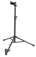 K&M 15060-011-55 подставка для кларнета, выс 70-120 см, ш 57-87 см, сталь, чёрная
