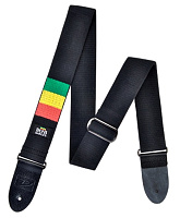 DUNLOP BОВ-01 Bob Marley Band Ремень гитарный, хлопок, черный