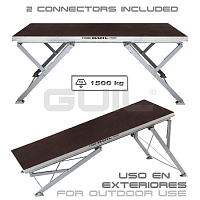 GUIL TM441 cценический станок, 2x1 м, 5 позиций регулировки высоты и наклона, TMU-01 и TMU-02/441  в комплекте