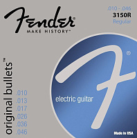 FENDER STRINGS NEW ORIGINAL BULLET 3150R PURE NKL BLT END 10-46, струны для электрогитары, никель