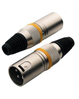 Rockcable RCL10000 M  кабельный балансный разъем XLR male, 3 контакта, металл, крышка металл