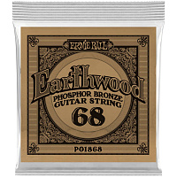 ERNIE BALL 1868 одиночная струна для акустической гитары Earthwood Phosphor Bronze, калибр .068