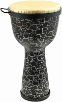 TERRIS DPC-10 CRACK  джембе, пластик, 10" (25 см) - 20" (50 см), черный с трещинами