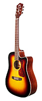 GUILD D-140CE ATB электроакустическая гитара формы дредноут с вырезом, топ - массив ели, корпус - массив махагони, цвет санбёрст