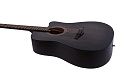 ROCKDALE Aurora D1 C BK Акустическая гитара дредноут с вырезом, цвет полупрозрачный черный