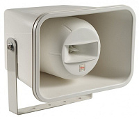 Proel HSPL40 Звуковой прожектор, 40/20/10/5Вт, встроенный трансформатор 100 В, 120 Гц - 15 кГц, SPL 98 дБ @1 м, цвет белый, 366x172х272 мм, 5.6 кг, IP54, в комплекте лира для подвеса