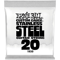 ERNIE BALL 1920 одиночная струна для электрогитары. Нержавеющая сталь, калибр .020
