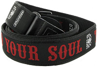 DUNLOP D38-29LT Tattoo Your Soul 2" Ремень гитарный, жаккард, черный с красным слоганом
