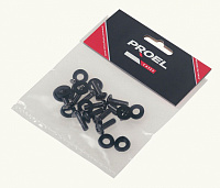 Proel KIT12MF Комплект крепления для рэковых стоек: 12 болтов (M6x10мм), 12 шайб