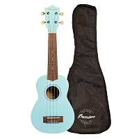 Bamboo BU-21NLBL  Estudio Series укулеле сопрано с чехлом, цвет голубой