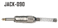 STANDS & CABLES JACK090 Разъем Jack 1/4" моно, на пружинке, золотая головка
