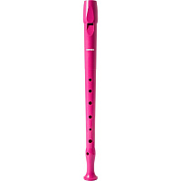HOHNER B95084PI Блокфлейта сопрано, немецкая система, пластик, 1 часть, цвет розовый