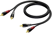 Procab CLA800/20 Стереофонический аудиокабель с разъемами RCA, 20 м
