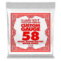 ERNIE BALL 1158 Nickel Wound .058  Струна одиночная для электрогитары Эрни Болл