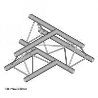 Dura Truss DT 23 T36-H Узел стыковочный 3-х лучевой, 90гр, алюминиевый, сечение 220х220мм, длина сторон 500мм. Труба 35х2. Вес 2,4кг