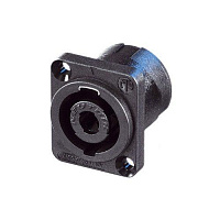 Neutrik NL4MP панельный разъём Speakon female 4-контактный, квадратный фланец