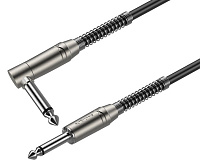 ROXTONE SGJJ110/10 Кабель инструментальный, 6 мм, 1 x 0.22 кв.мм, 6.3 мм mono Jack  6.3 мм mono Jack угловой, длина 10 метров
