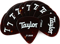 TAYLOR 80775 CELLULOID 351 PICKS, ABALONE медиатор, средний, толщина 0.71 мм, цвет Tortoise