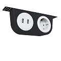 Kondator 935-SF02B Крепление для установки 2 розеток серии Powerdot MINI под столешницей или сидением кресла. Совместимые модели: 935-PM50, 935-PM51. Размеры (ШxГxВ) 180х35,5х72,9 мм. Материал металл. Цвет черный
