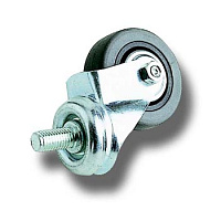 EuroMet EU/R-WR75L 02020 Резиновое колесо, d.75mm, блокируемое, резьба М10 х 15