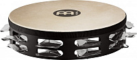MEINL STAH2S-BK  тамбурин 10" (профессиональный), мембрана - натуральная, 2 ряда джинглов (нержавеющая сталь, треугольная форма), цвет черный