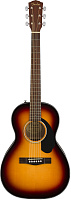 FENDER CP-60S Parlor Sunburst WN Акустическая гитара парлор, топ массив ели, накладка орех, цвет санберст
