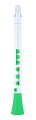 NUVO DooD (White/Green) блокфлейта DooD, материал пластик, цвет белый/зелёный, в комплекте кейс, запасные трости
