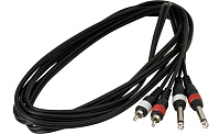 Rockcable RCL 20934 D4  кабель 2 х джек - 2 х RCA, длина 3 метра