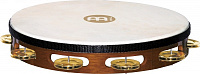 MEINL TAH1B-AB  тамбурин деревянный профессиональный, мембрана - натуральная, 1 ряд джинглов (латунь), цвет африканский коричневый