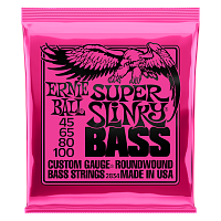 Ernie Ball 2834 струны для бас-гитары Nickel Wound Bass Super Slinky (45-65-80-100)