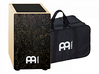MEINL CAJ3BMB-M+Bag - кахон Guitar String с чехлом. Перед- Makah-Burl Wood, резонир.часть-бразильская гевея