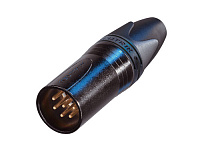 Neutrik NC6MXX-B кабельный разъем XLR female черненый корпус, золоченые контакты 6 контактов