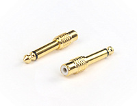 AuraSonics RFJM2 переходник RCA female - Jack TS 6.3 мм male, позолоченный