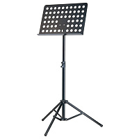 K&M 11899-000-55 пюпитр оркестровый, высота 700-1200 мм, размер `стола` 500х340 мм, сталь, цвет черный, вес 4 кг.