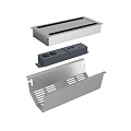 Kondator 935-K44C Розеточная станция серии Axessline с лючком, розеточный блок 935-T2UD, цвет серебристый