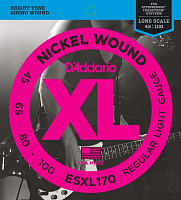 D'ADDARIO ESXL170 струны для бас гитары Steinberger,Soft 45-100