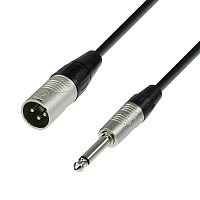 Adam Hall K4 MMP 0150 микрофонный кабель XLR папа - джек моно 6.3 мм, длина 1.5 метра