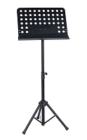 ROXTONE MUS013 Black Пюпитр на трех складывающихся ногах, высота регулируемая: 70-120 см, размер подставки 50x34 см, цвет черный матовый, вес 3.3 кг