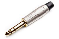 Amphenol ACPS-KN-AU  Кабельный разъем Jack 1/4", серия M II, стерео, прямой, никель, позолоченные контакты
