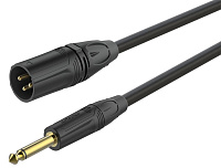 ROXTONE GMXJ250/10 Кабель микрофонный, диаметр 6.5 мм, 2x0.3 кв.мм, XLR 3P male  6.3 мм mono Jack, длина 10 метров