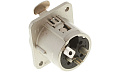 Neutrik NC3FDM3-L-1 панельный разъем XLR female, крепежные отверстия резьба М3