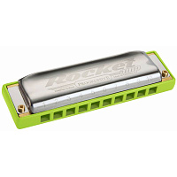 HOHNER Rocket Amp 2015/20 F (M2015066X)  губная гармоника, корпус пластик ABS ярко-салатового цвета, крышки из нержавеющей стали