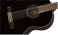 FENDER CN-60S NYLON, BLACK WN Классическая гитара, топ массив ели, цвет черный