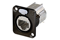 Neutrik NE8FDX-Y6-B панельный  разъем RJ45 для CAT6А (не совместим с CAT6), черный корпус