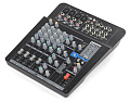 SAMSON MixPad MXP124FX малошумящий микшерный пульт, входы микрофонные 4хXLR, 4х2RCA, 3хEQ, встроенный компрессор, DSP, USB порт, фейдеры 60 мм, 48 В фантомное питание, 463x330x140 мм, вес 3.4 кг